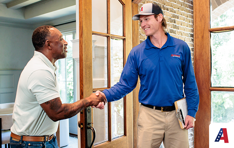 homeowner in tennessee with all-american technician