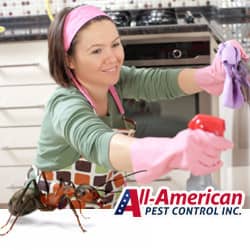 woman cleaning a home