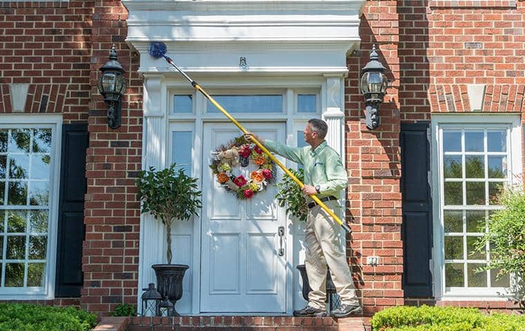 nashville tn pest control removing outdoor spider webs