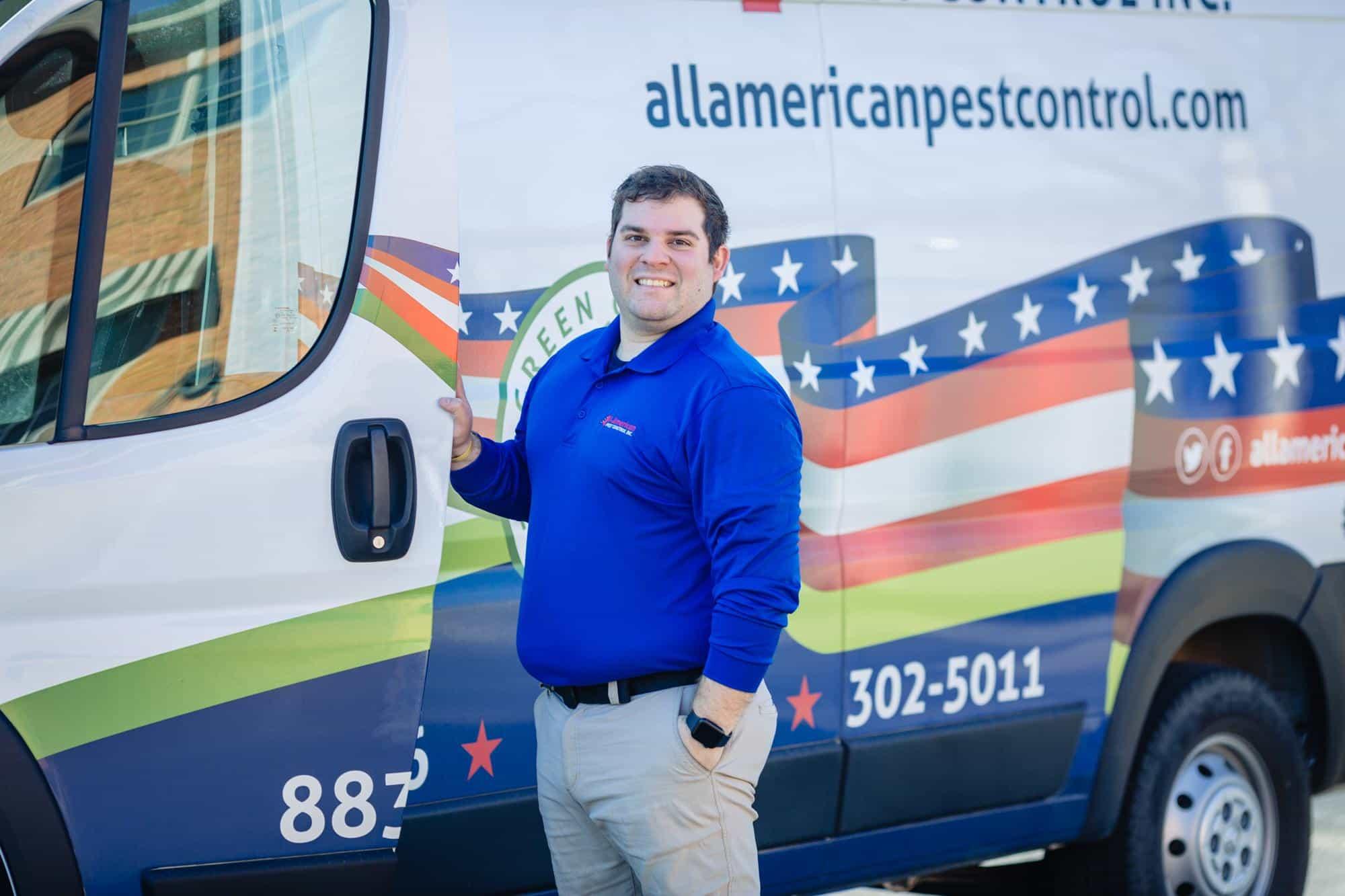 robert in front of van