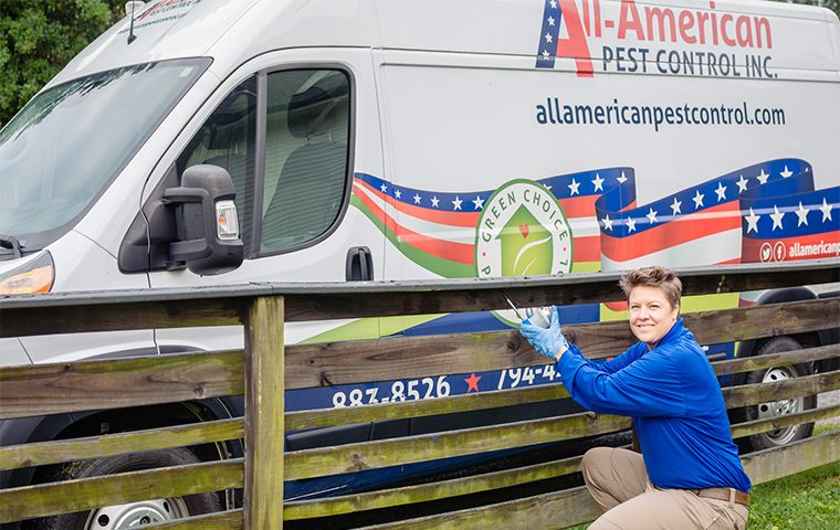 Learn More About Home Pest Control In Nashville TN all american tech in a service vehicle outside of nashville tennessee home