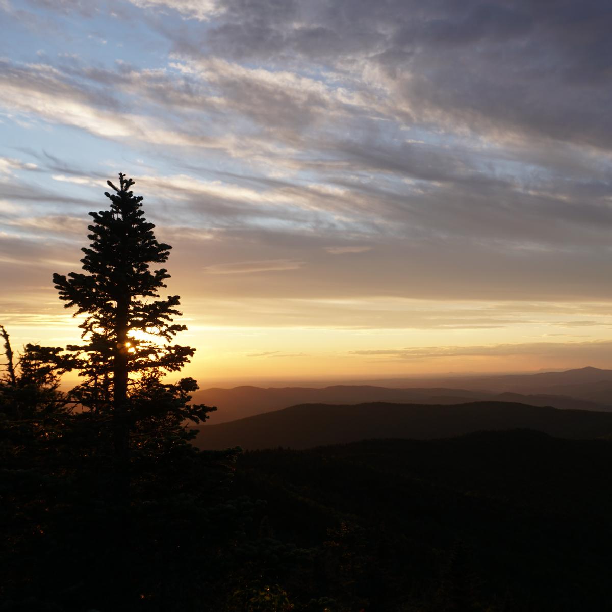 Sunset in the mountains. Photo credit: Mike Finnegan