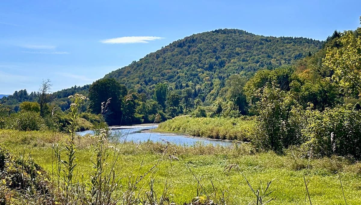 Mountain with Lamoille River below