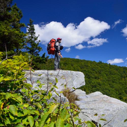 Hiker on overlook