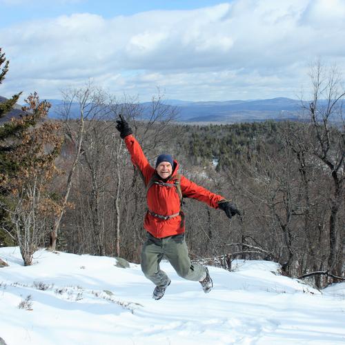 Jumping in the snow