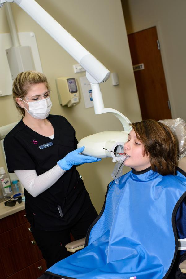 Jessica capturing an x-ray