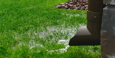 water coming out of gutter