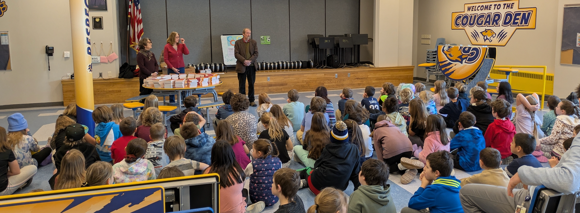 CBS Students at author presentation