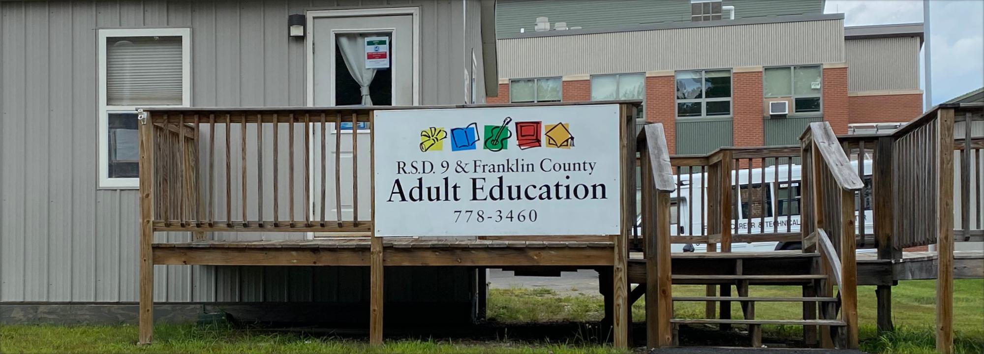 Franklin County Adult Education sign
