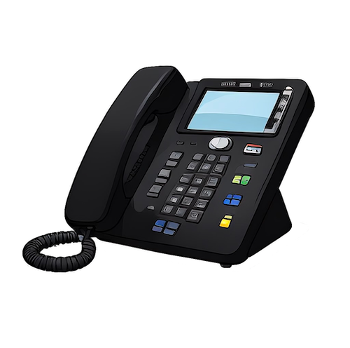 Classroom and office phones icon depicting a desktop phone